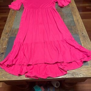 Reborn Fuchsia Ruffle Detail Dress